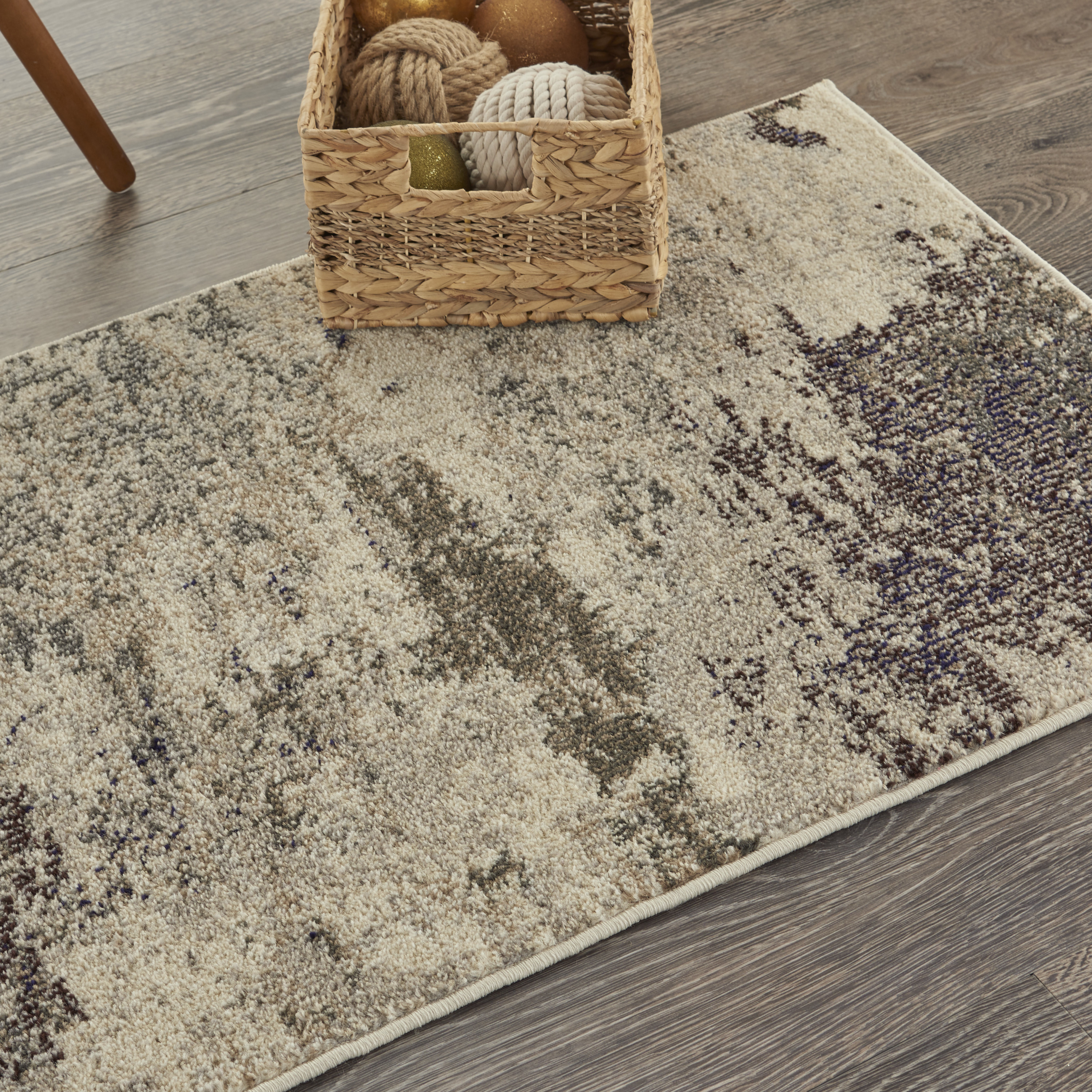 Nourison Celestial 2'2" x 3'9" Ivory Grey Modern Indoor Rug