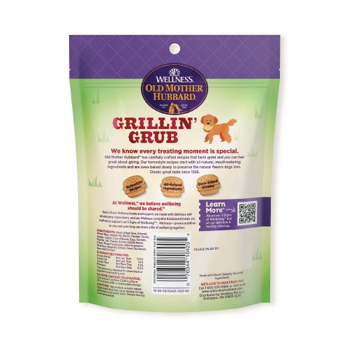 Old Mother Hubbard Seasonal Grillin’ Grub back packaging