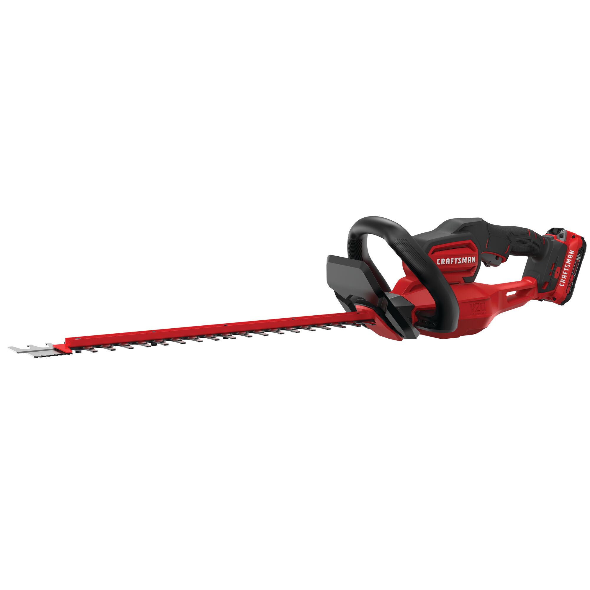 Cordless 22 inch hedge trimmer kit 2 ampere hours.