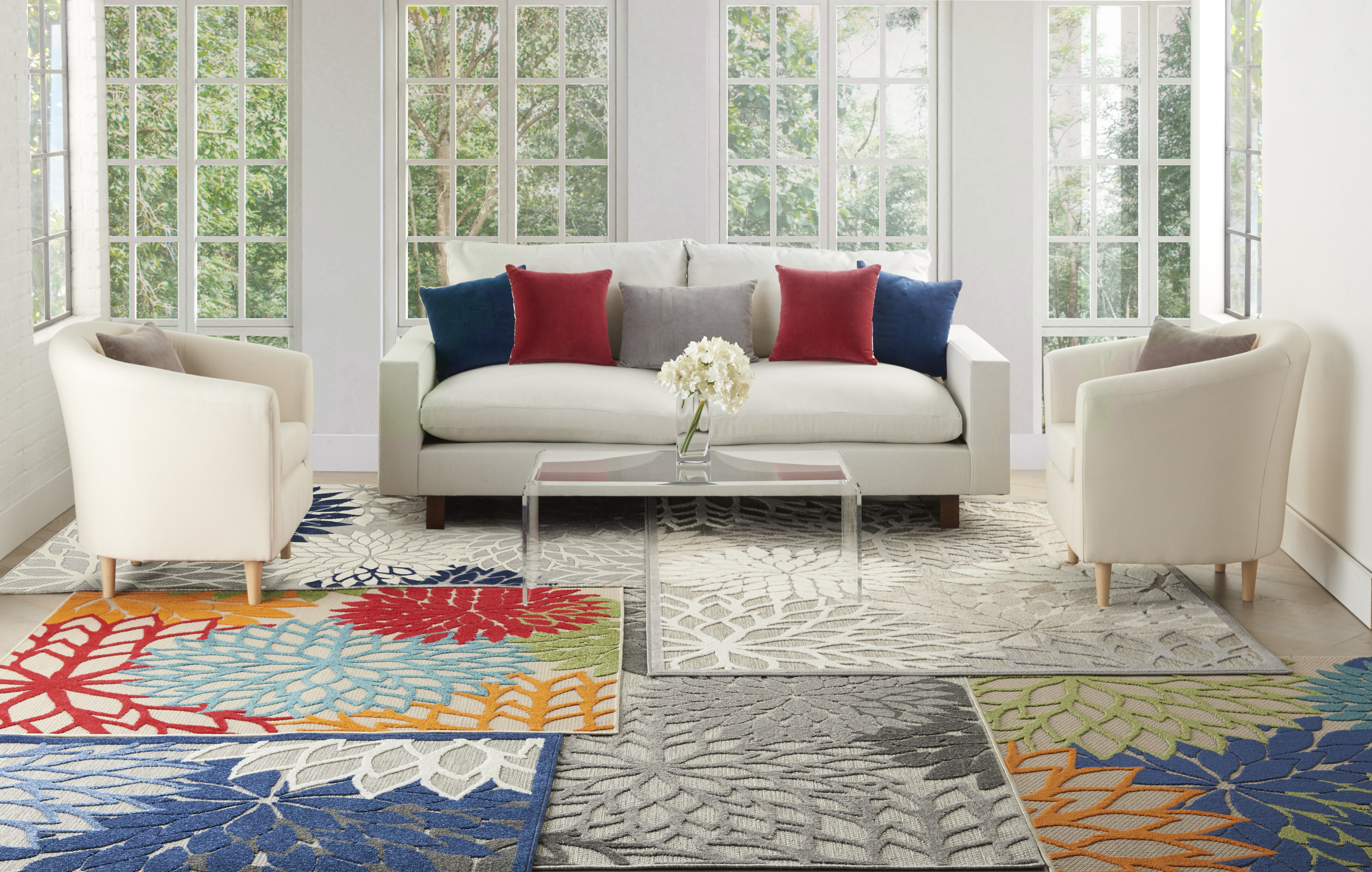 Nourison Aloha 2' x 6' Natural Tropical Rug