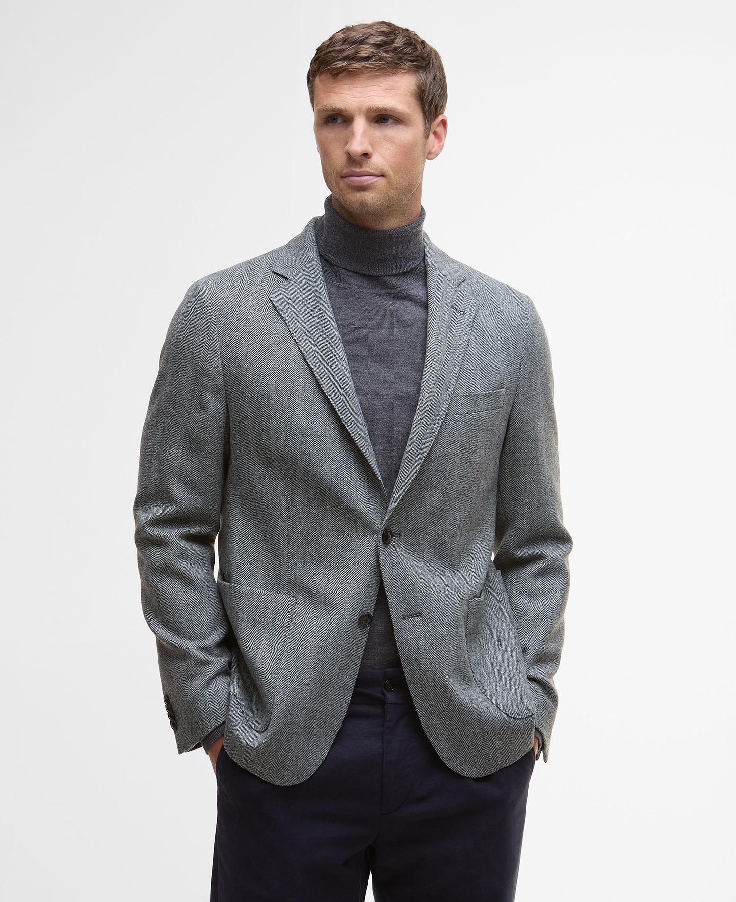 Blazer con motivo a spina di pesce Sutherland image number 0