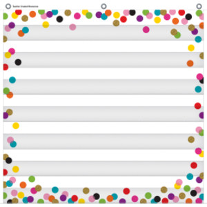 Confetti 7 Pocket Chart, 28" x 28"