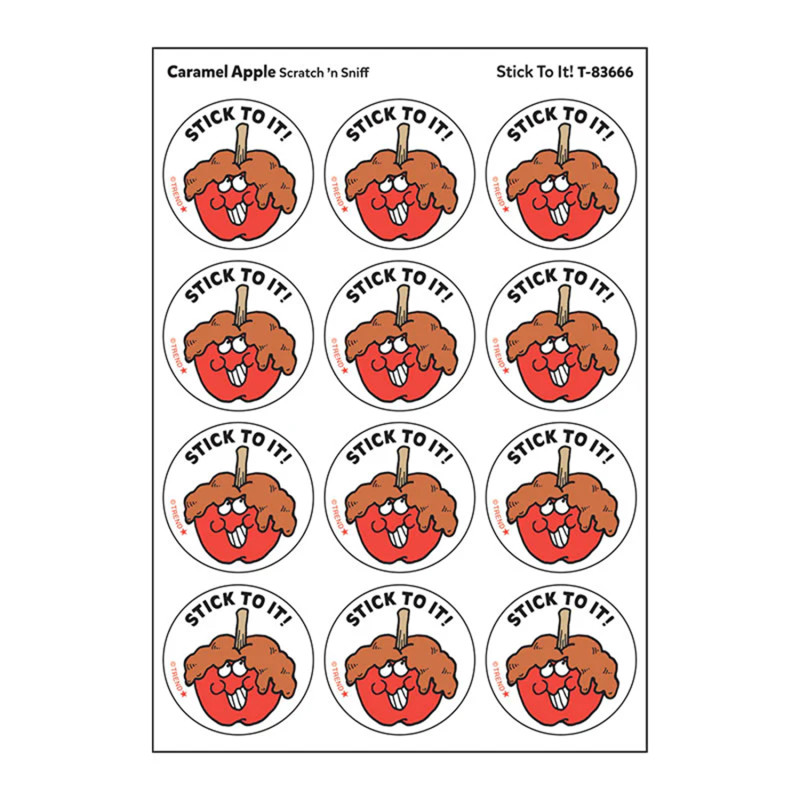 Stick To It!/ Caramel Apple Scent Stickers, 24 ct.
