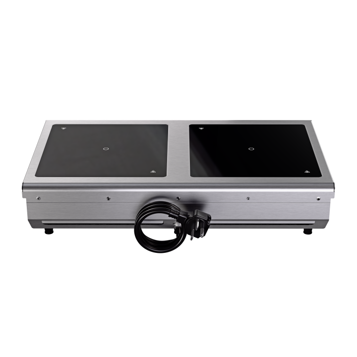 208- to 240-volt 2900-watt side-by-side dual countertop induction range with temperature control probe and programs