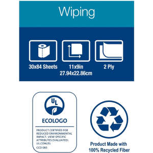 Tork, 63ft Kitchen Roll Towel, 2 ply, White