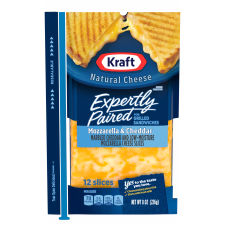 Kraft Expertly Paired Mozzarella & Cheddar Cheese Slices for Grilled Cheese Sandwiches, 12 ct Pack