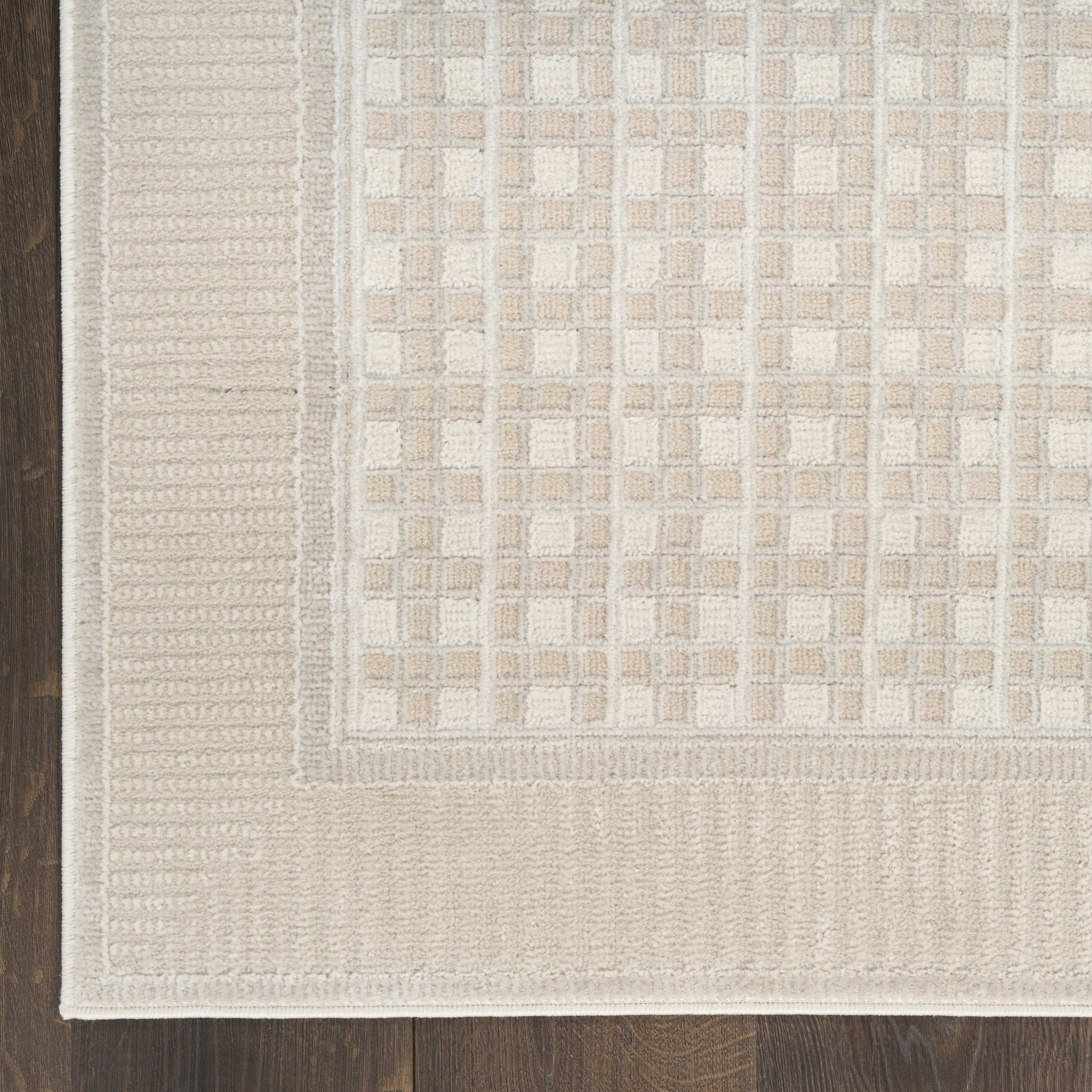 Nourison Nordic 2' x 6' Beige Modern Indoor Rug