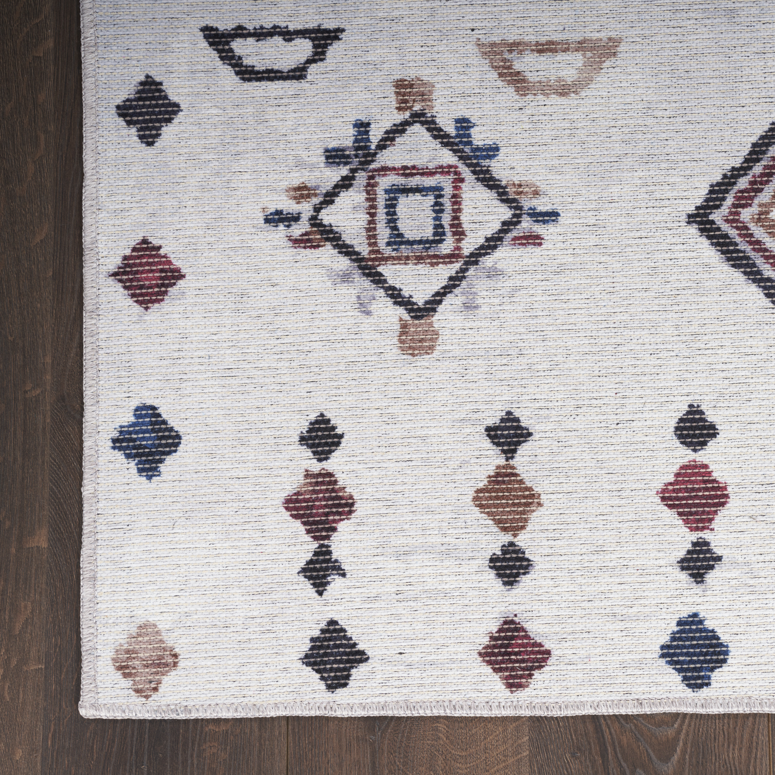 Nourison New Concept Washables 5'3" x 7'3" Ivory Multicolor Bohemian Indoor Rug
