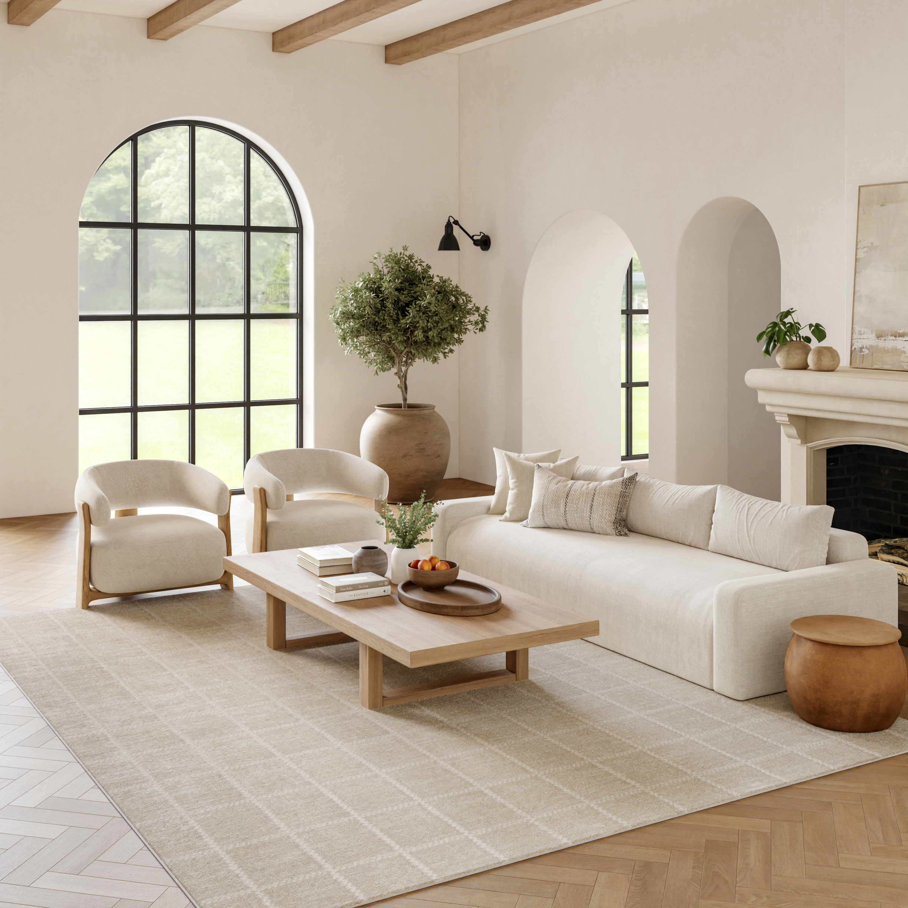 Nourison Serenity Home 7'10" x 9'10" Ivory Cream Modern Indoor Rug