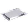 Small rectangular stainless steel serving tray