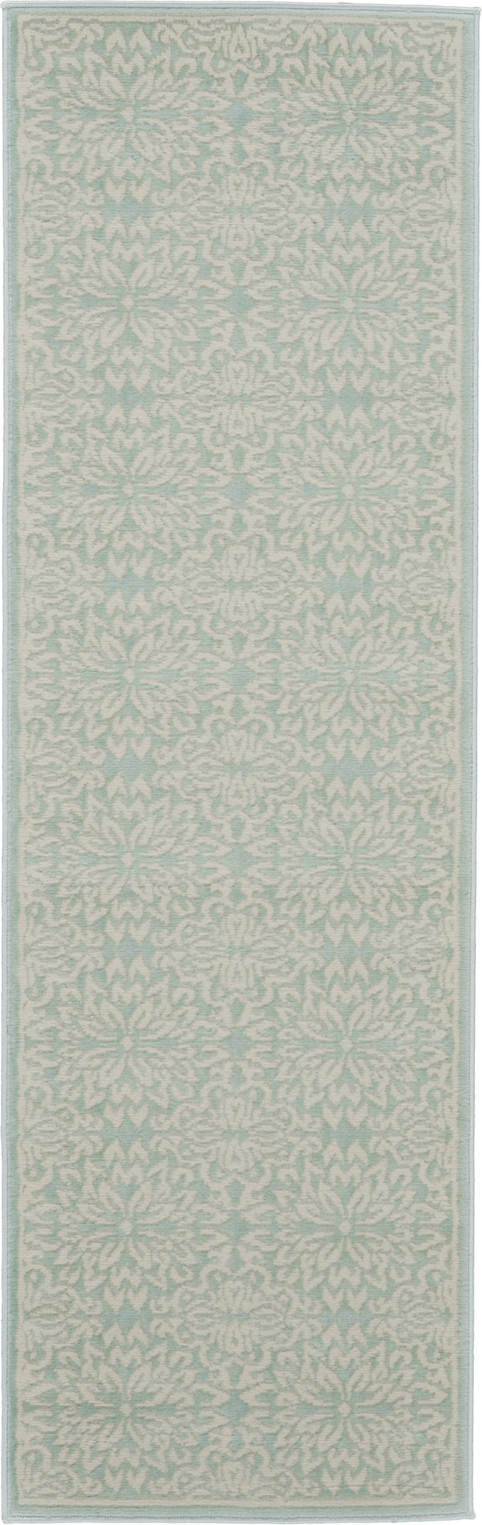 Nourison Jubilant 2'3" x 7'3" Ivory Green Farmhouse Indoor Rug