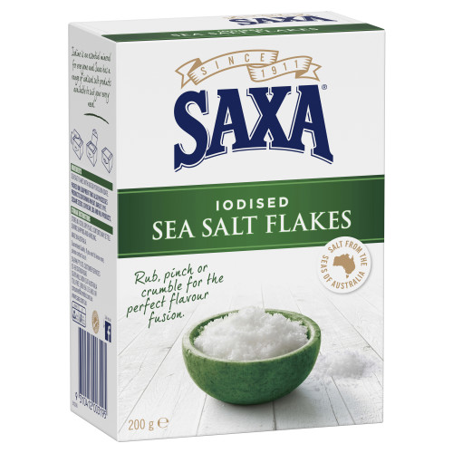  Saxa® Iodised Sea Salt Flakes 200g 