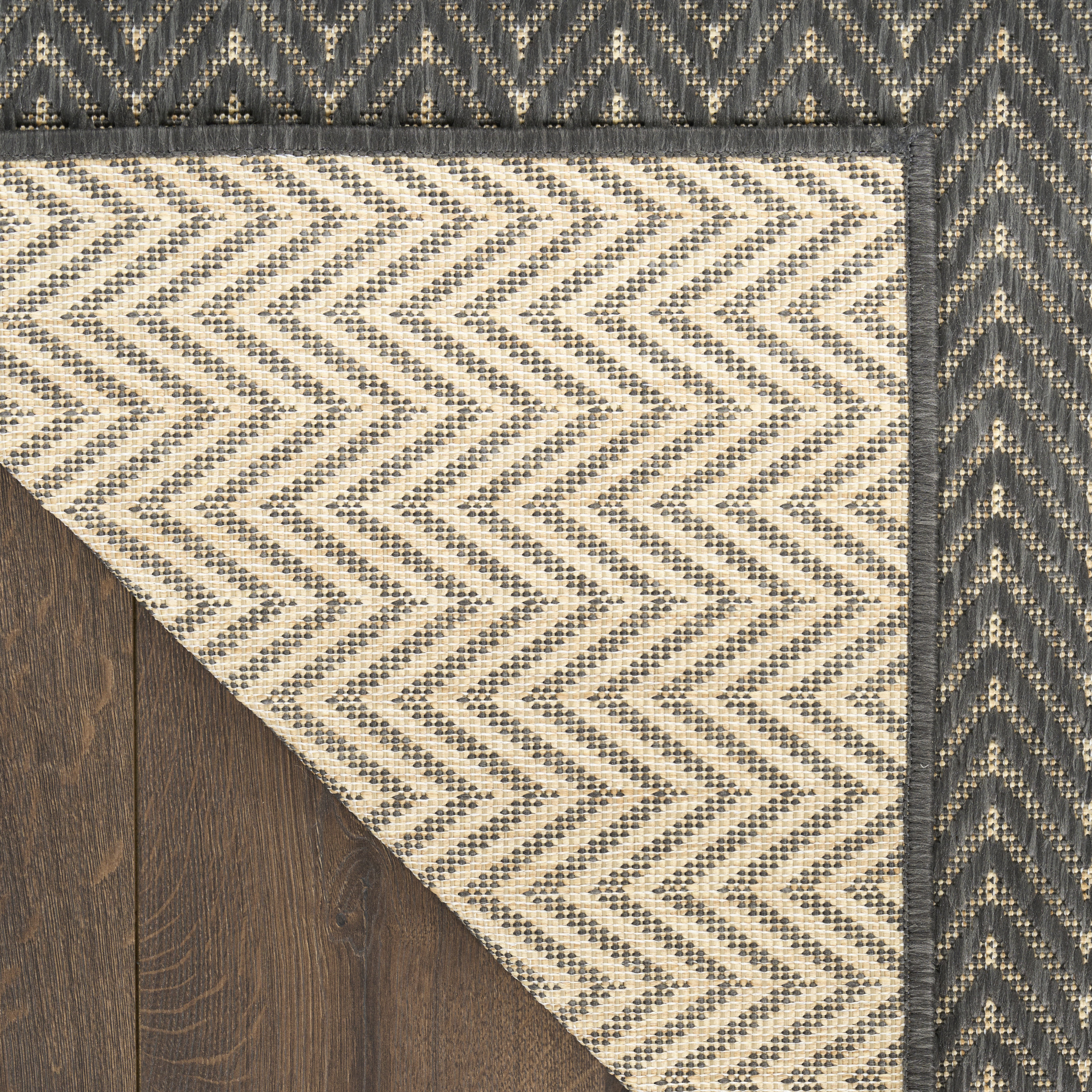 Nourison Horizon Indoor/Outdoor 9' x 12' Charcoal Modern Rug