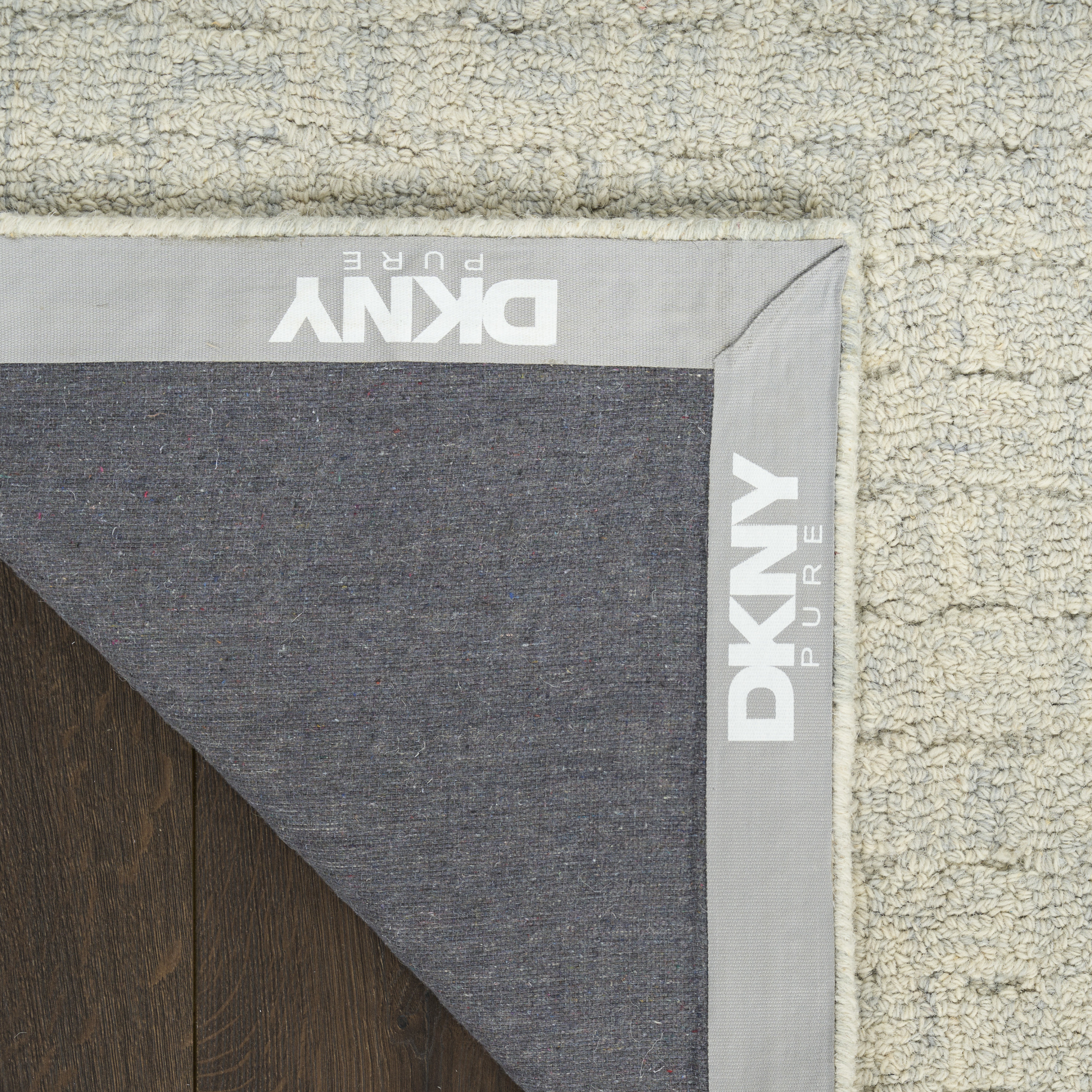 DKNY Pure Grids 7'9" x 9'9" Light Blue Contemporary Indoor Rug