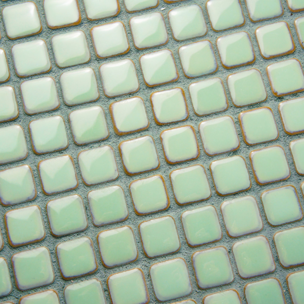 Hudson Diamond Light Green 12-1/4 in. x 12-3/8 in. Porcelain Mosaic Tile