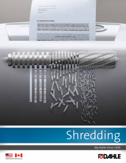 Dahle Shredding Brochure