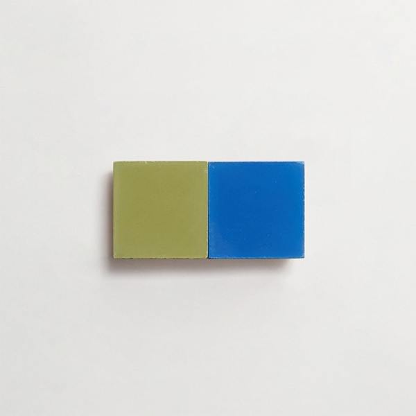 cement: mythology checkerboard | foxlgove | baguette | matte | duo | lapis + olive | sample 