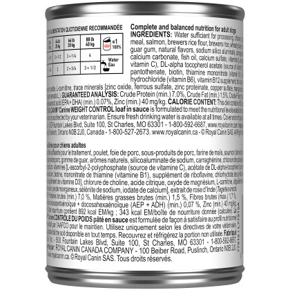 Royal Canin Veterinary Diet Canine Weight Control Canned Dog Food