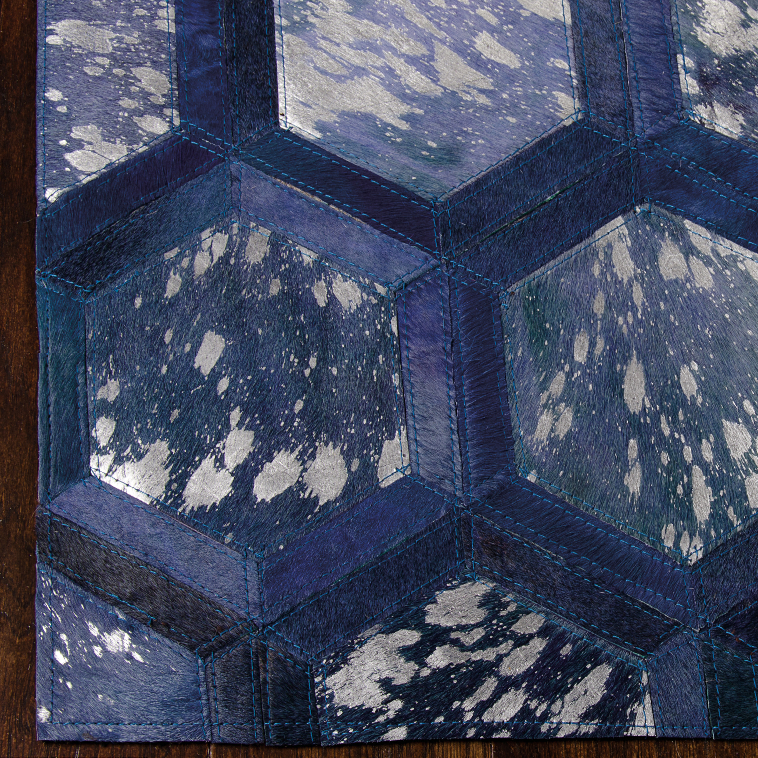 Michael Amini City Chic 5'3" x 7'5" Cobalt Modern Indoor Rug