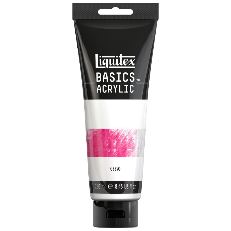 BASICS Gesso Surface Prep Medium, 8.4 oz Tube, White