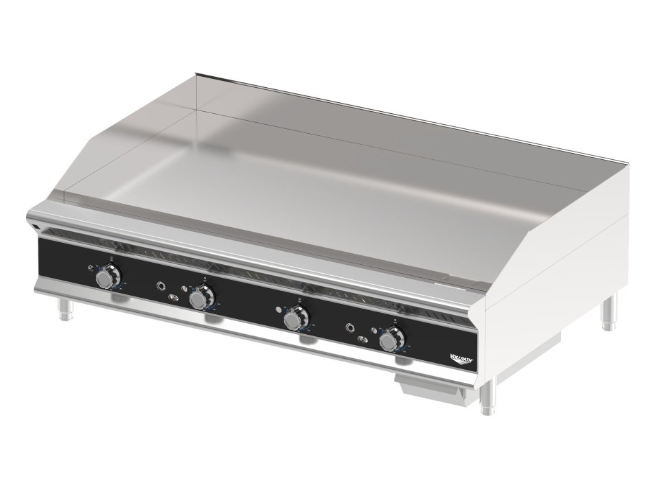 48-inch heavy-duty flat-top gas griddle with thermostatic controls