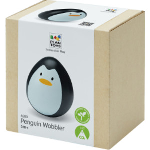 Penguin Wobbler Wooden Bounce Back Toy