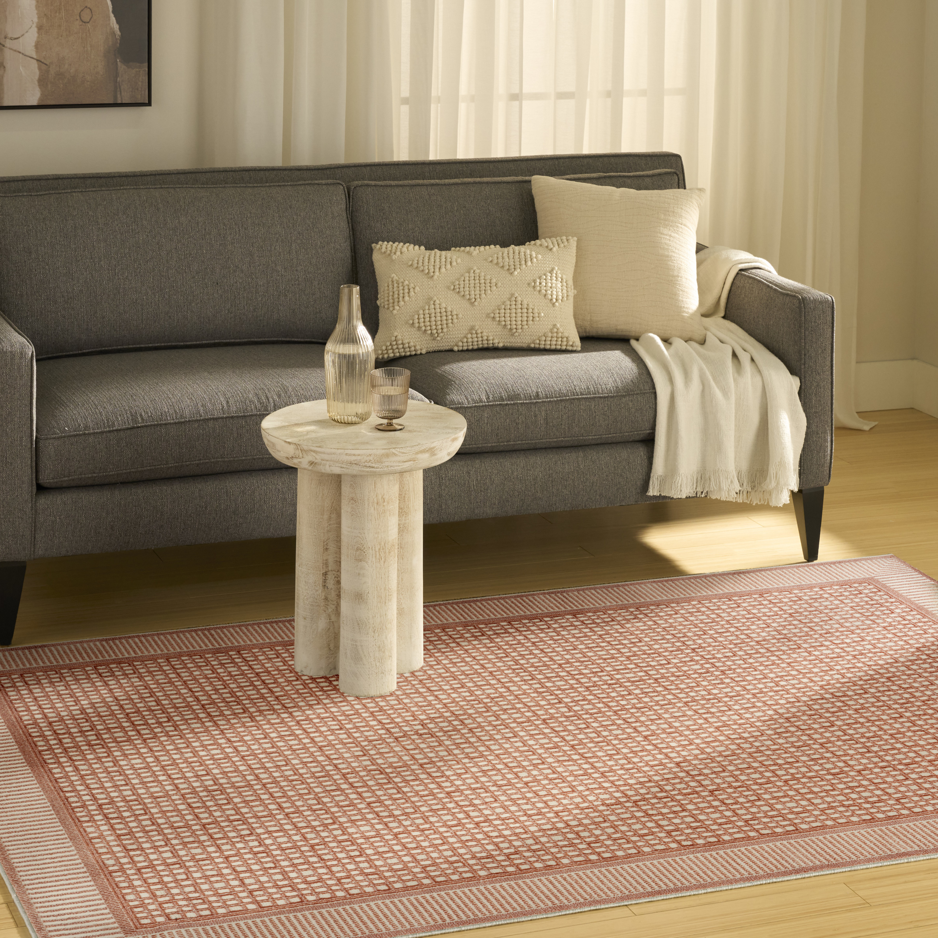 Nourison Nordic 5' x 7' Brick Ivory Modern Indoor Rug