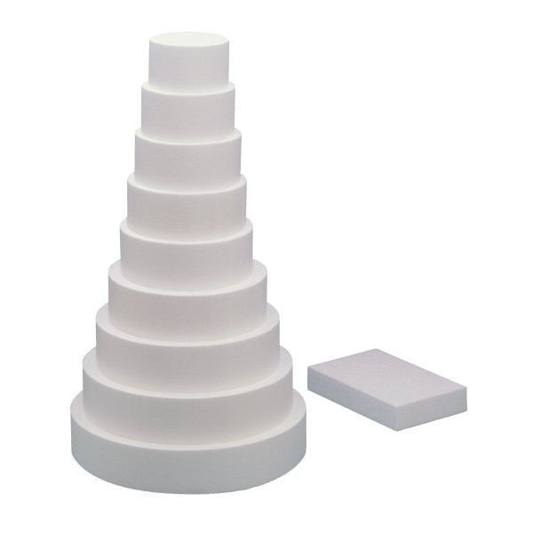Round Styrofoam 12" x 3.5" Cake Form