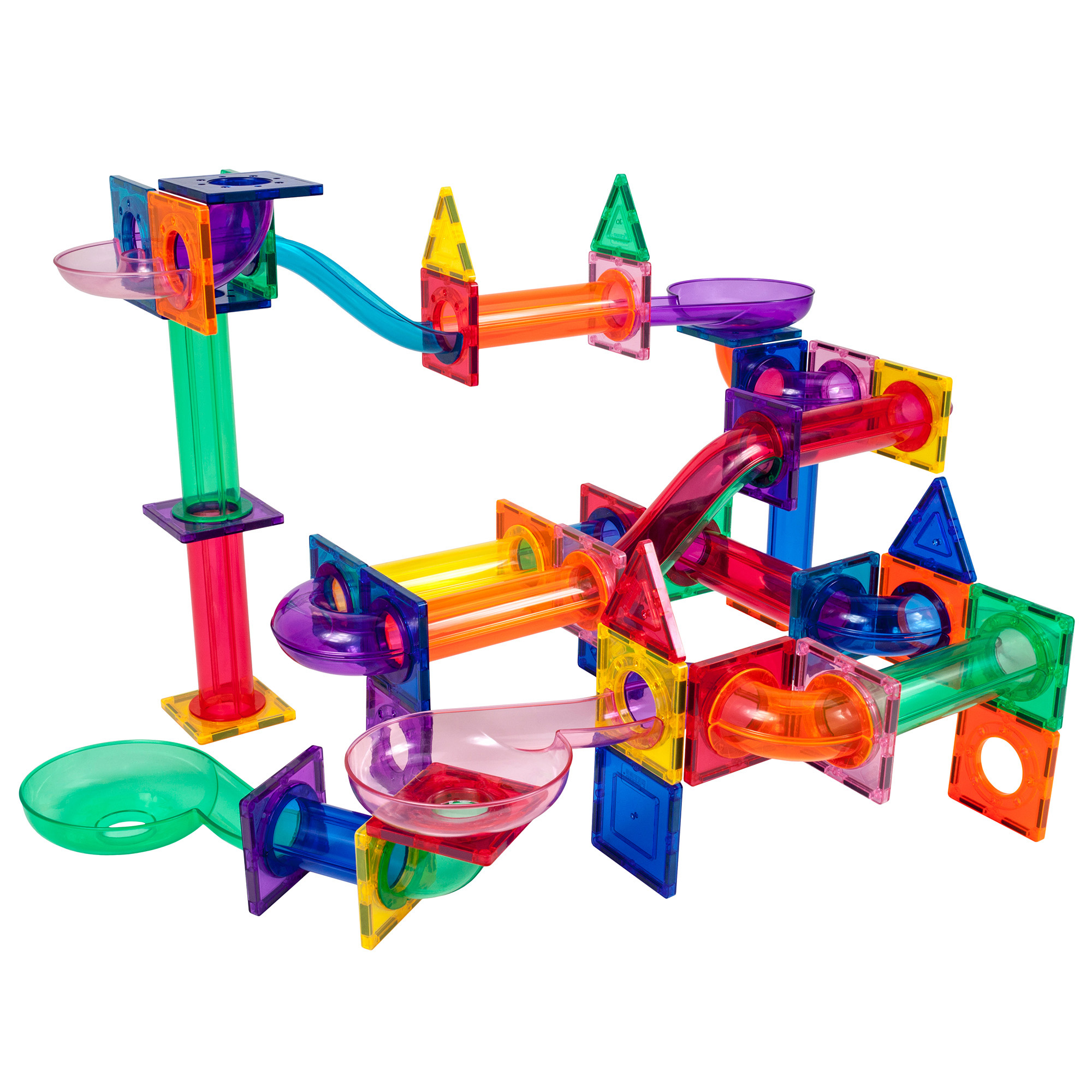 PicassoTiles Marble Run Building Blocks, 100 Pieces image number null