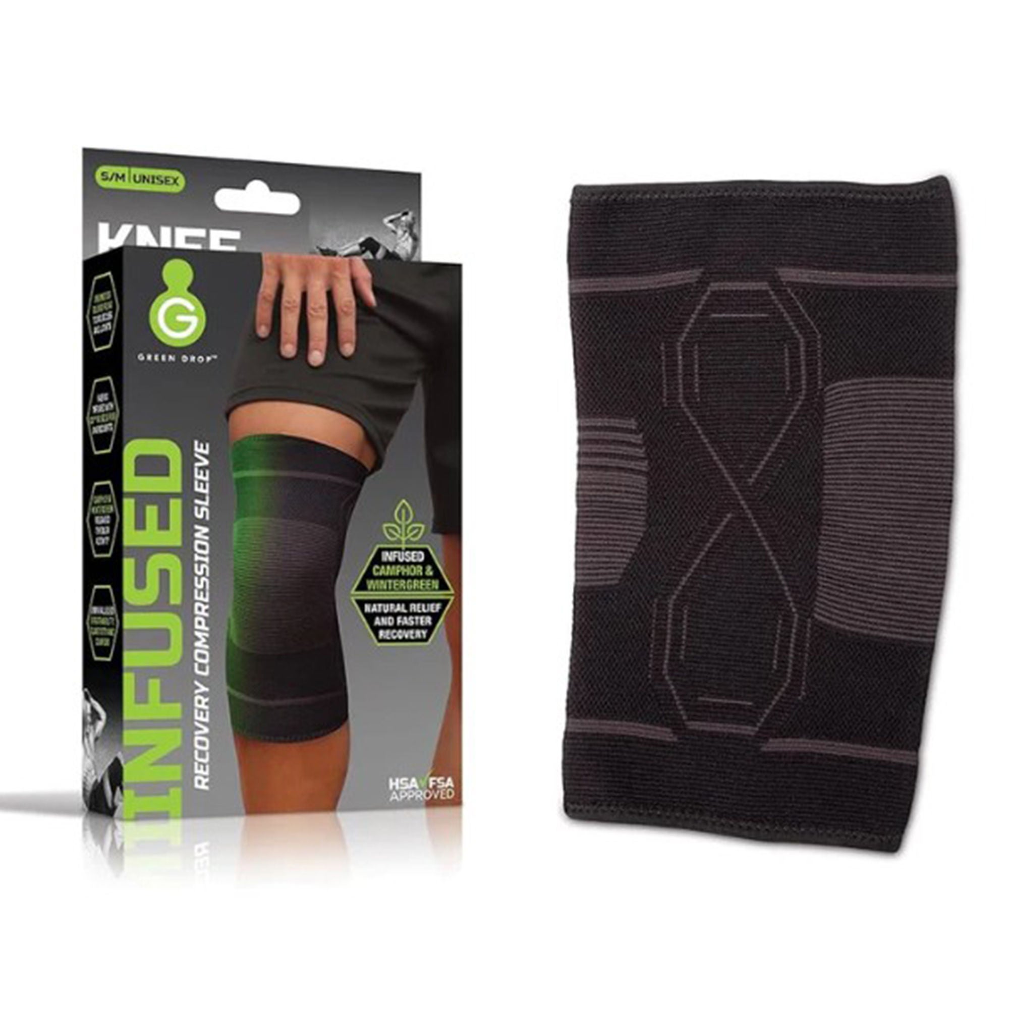 Green Drop Compression LLC SLEEVE, COMPRESSION KNEE SM/MED (24/CS)
