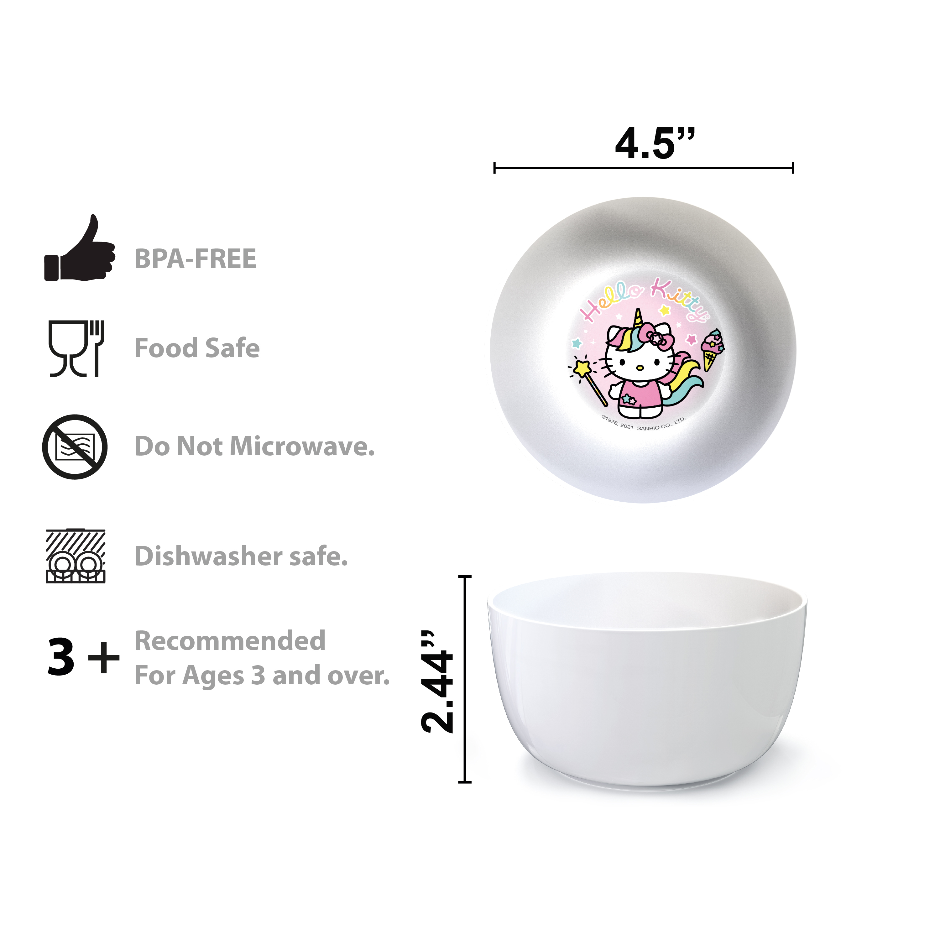 Sanrio Dinnerware Set, Hello Kitty, 5-piece set slideshow image 5 Sanrio Dinnerware Set, Hello Kitty, 5-piece set slideshow image 5