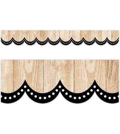 Core Decor Dotted Scallops on Wood EZ Border™