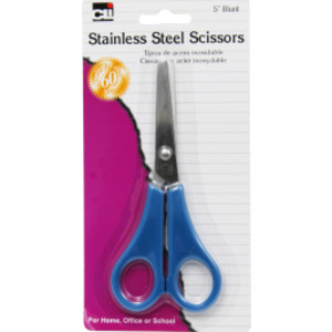 Student Scissors, Blunt Tip, 5", Assorted Colors