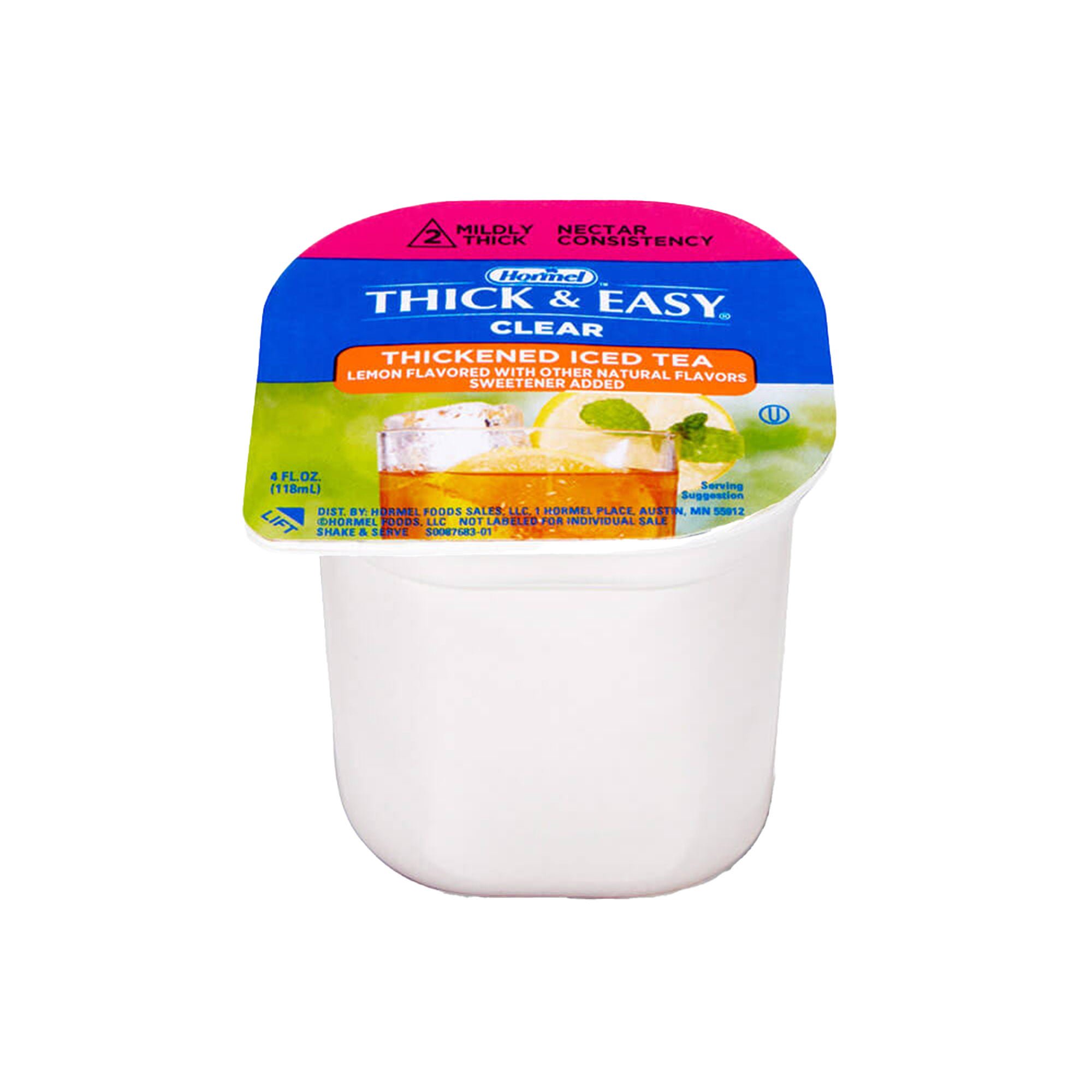 Thick & Easy® Clear Nectar Consistency Iced Tea Thickened Beverage, 4-ounce Cup