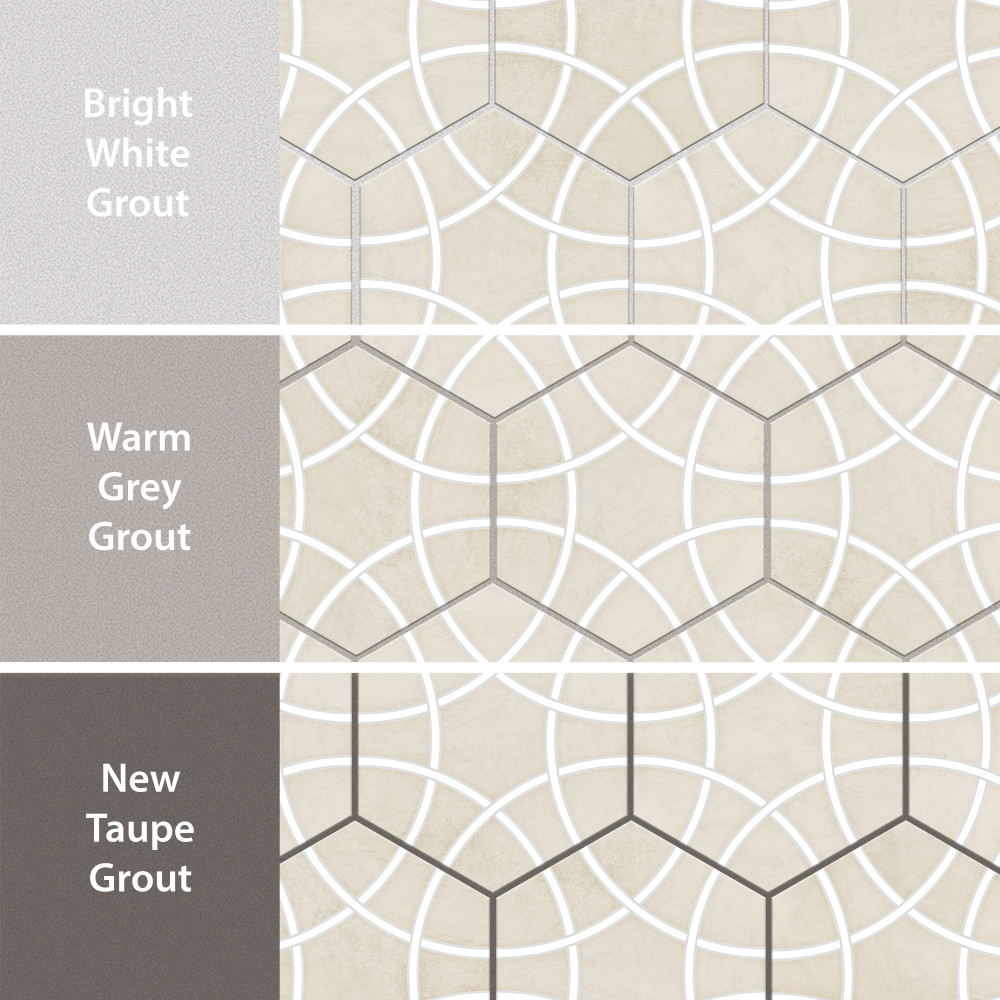 Sample – Bari Hex Sand Deco Porcelain Floor and Wall Tile
