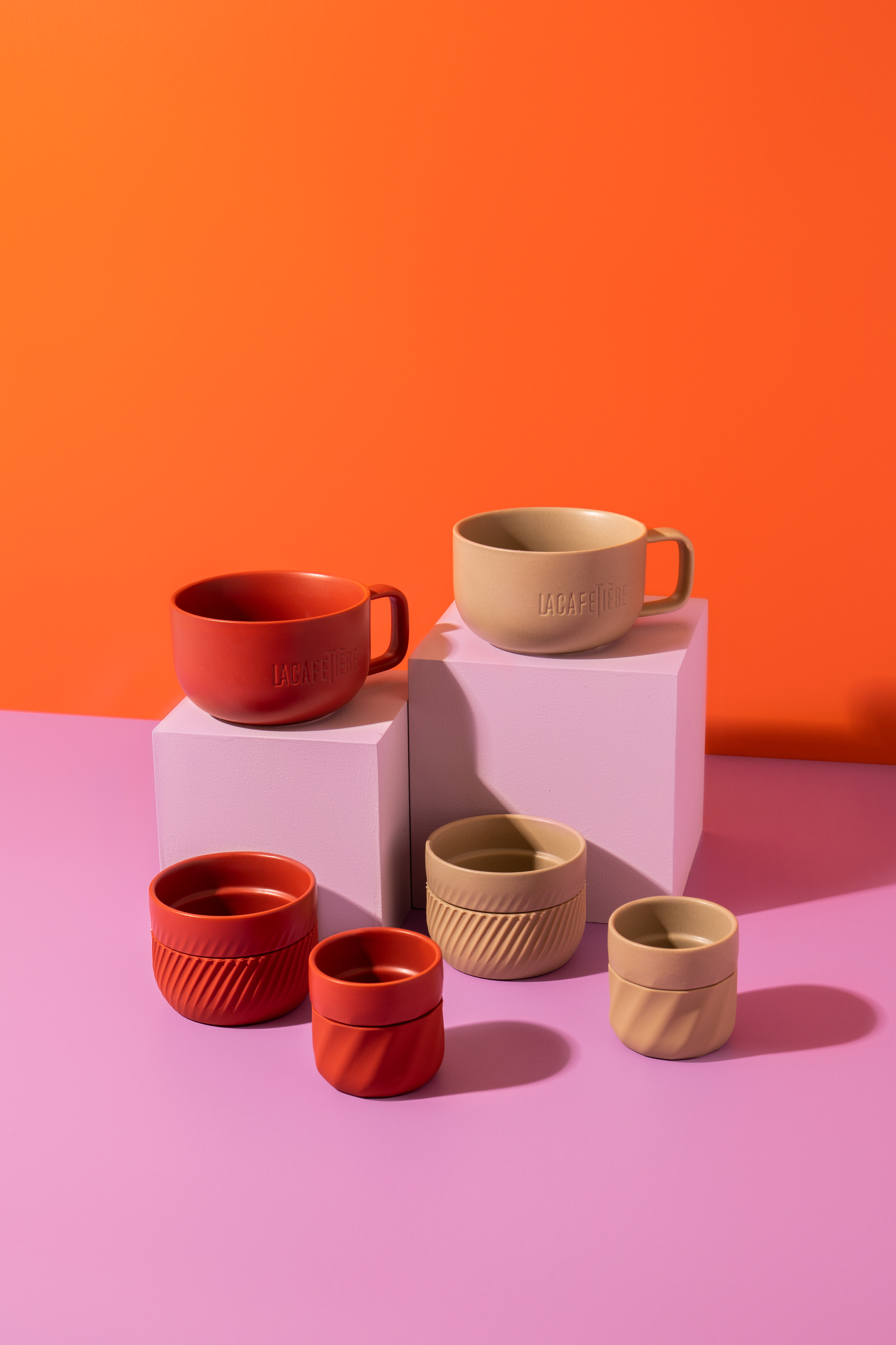 La Cafetiere 3pc Family Mug Set 380ml 200ml And 100ml Red - Picture 12 of 12