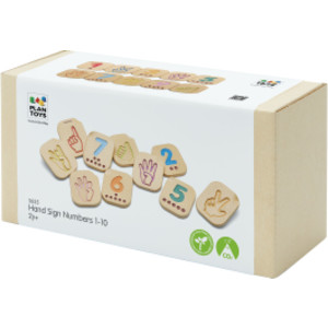 Wooden Hand Sign Numbers 1-10 Tiles