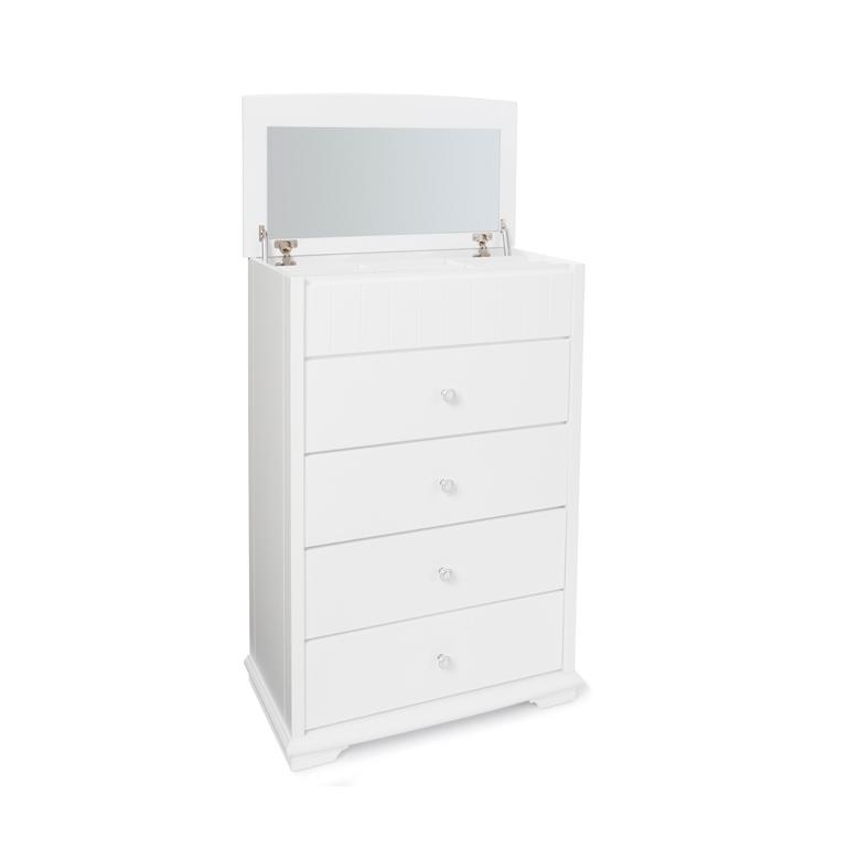 Product image of the  Bella Tallboy (4 Drawer), Ivory White from Forty Winks
