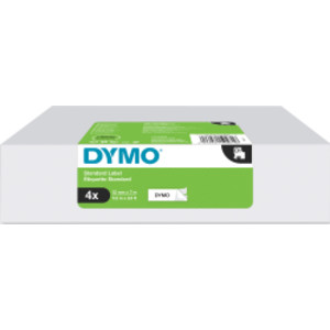 DYMO&reg; D1 Labels for LabelManager Label Makers, Black Print on White, 1/2-Inch x 23-Foot Rolls, Self-Adhesive, 4 Count