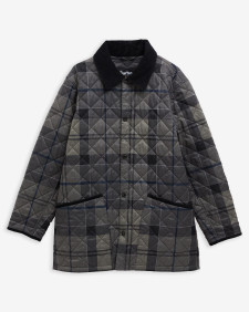 Select Liddesdale Quilted Jacket Navy Winter Dress Tartan