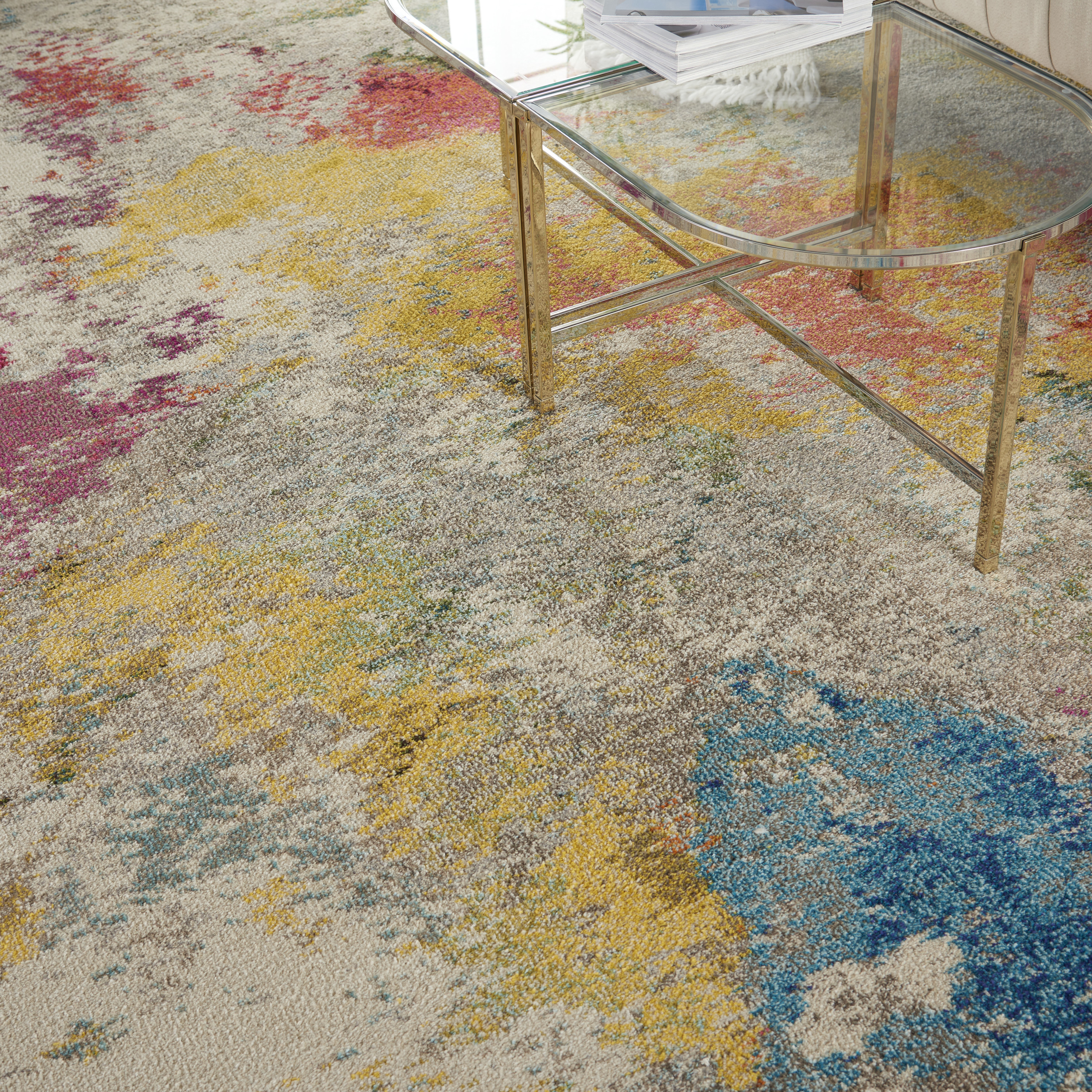 Nourison Celestial 10' x 14' Ivory Multicolor Modern & Contemporary Indoor Rug