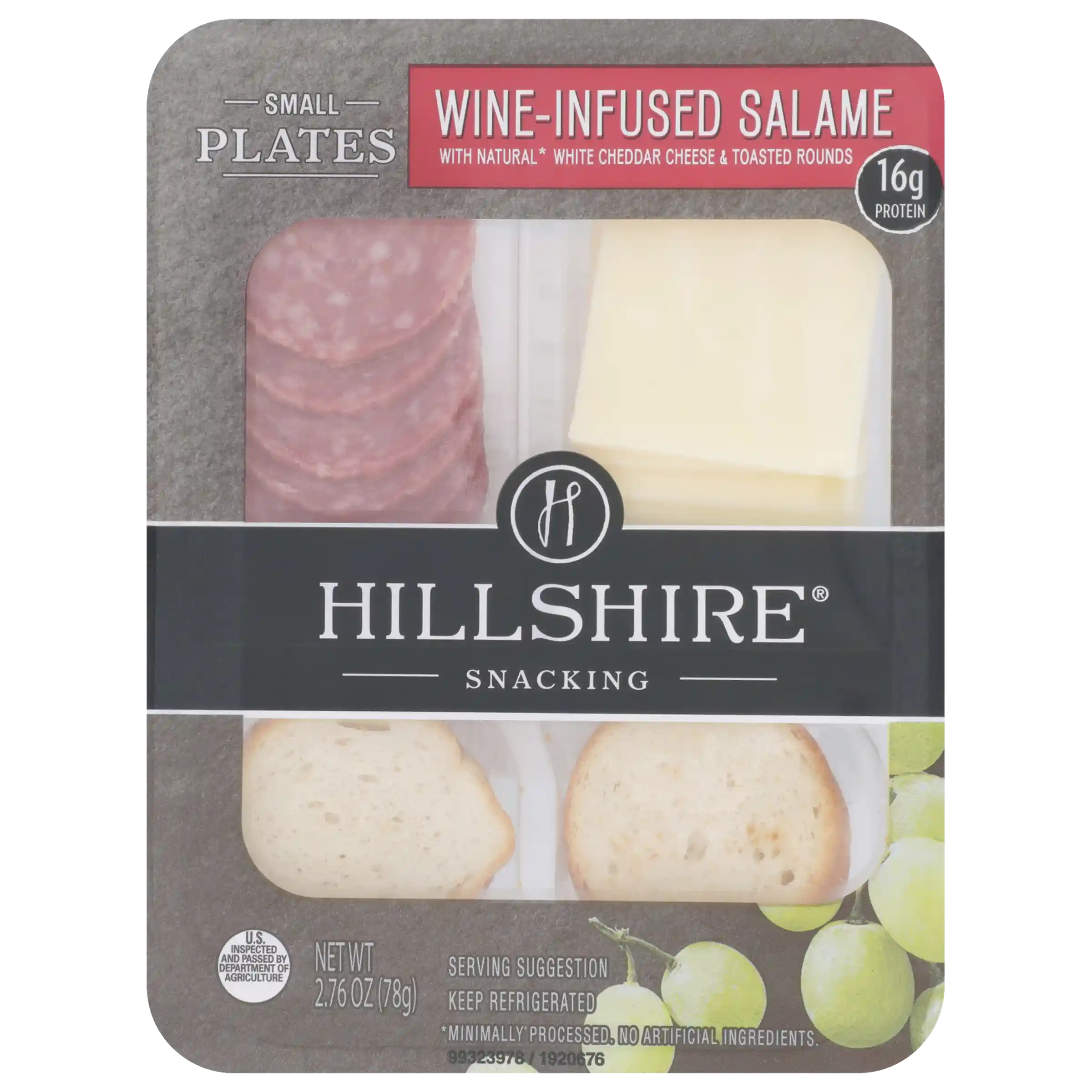 Hillshire® Snacking Small Plates, Wine-Infused Salame with White Cheddar Cheese, 2.76 oz._image_2