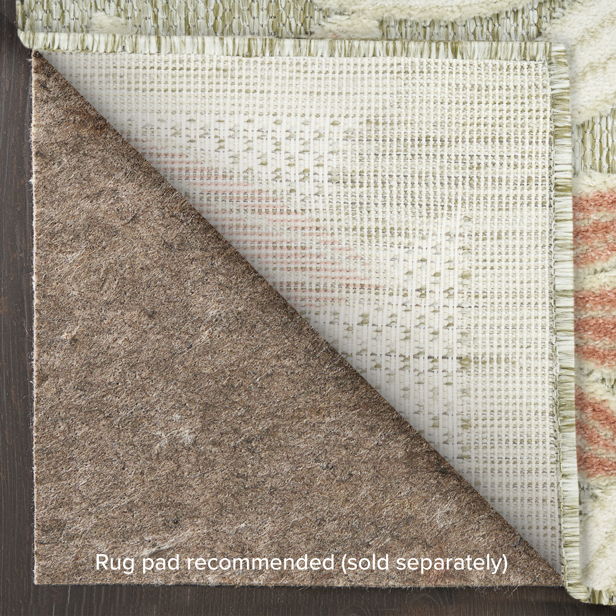 Nourison Aloha 2'8" x 4' Sage Rose Modern Rug