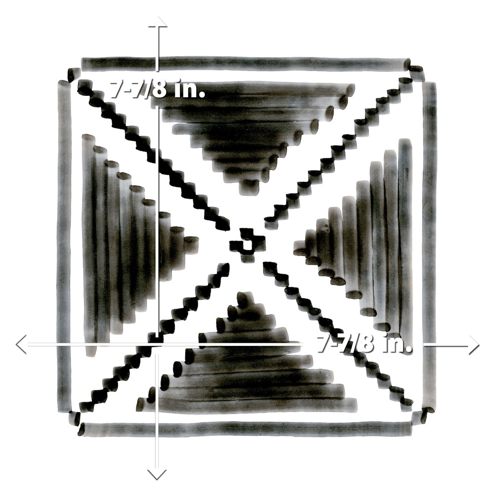 Vaudeville Octagon Deco Sombra 7-7/8 in. x 7-7/8 in. Porcelain Floor and Wall Tile