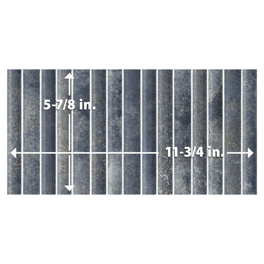 Rubik Azul 5-7/8 in. x 11-3/4 in. Ceramic Wall Tile