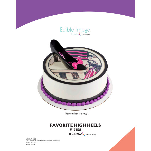 Favorite High Heels The Magic of Cakes® PhotoCake® Enhanced Round Background Page