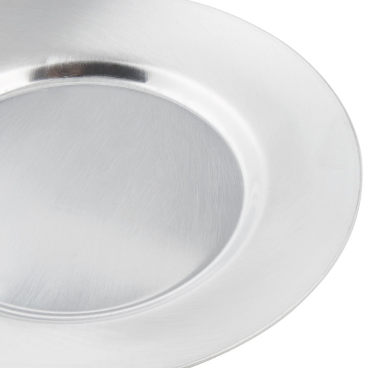 6-inch stainless steel plate with satin finish