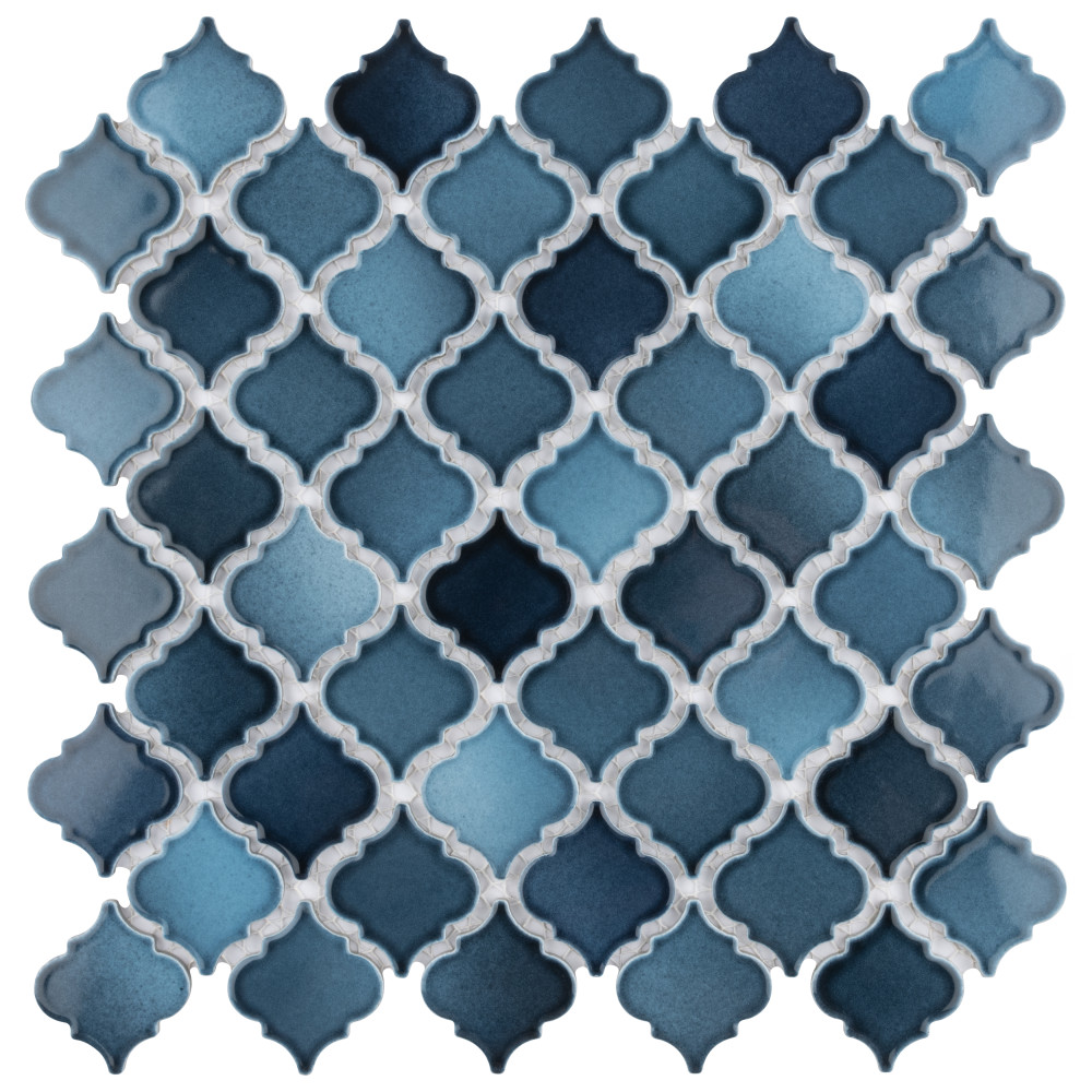 Hudson Tangier Glacier 12-3/8 in. x 12-3/8 in. Porcelain Mosaic Tile
