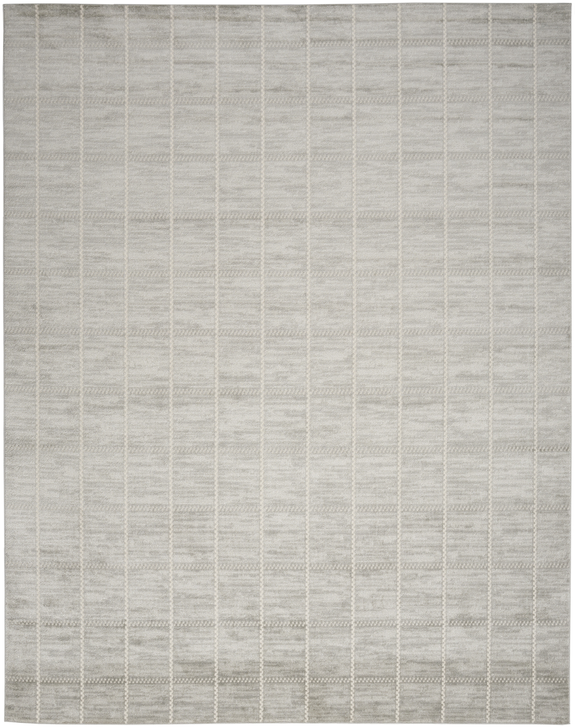 Nourison Serenity Home 9' x 12' Light Grey Modern Indoor Rug