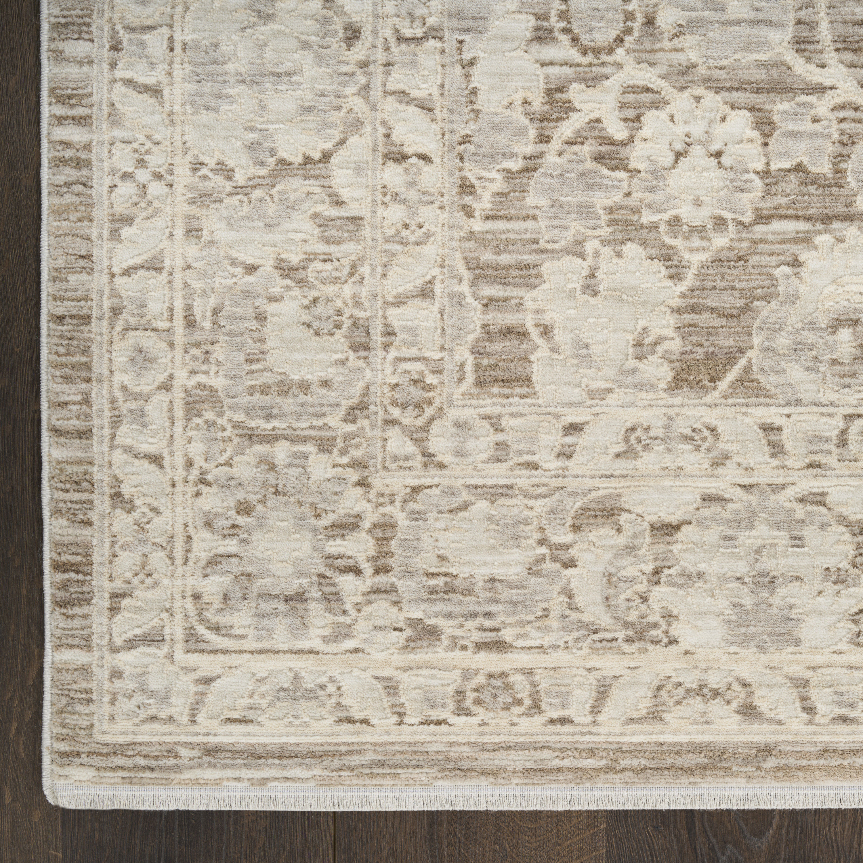 Nourison Shadows 7'10" x 9'10" Ivory Mocha Vintage Indoor Rug